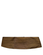 Dolce & Gabbana Brown Men 100% Silk Belt Waist Cummerbund