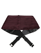 Dolce & Gabbana Maroon Men 100% Silk Belt Waist Cummerbund