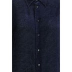 Giorgio Armani Blue Silk Dress Shirt