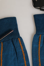 Dolce & Gabbana Men Blue Cotton Stretch Mid Calf Accessory Socks