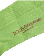 Dolce & Gabbana Men Green Viscose Over The Calf Accessory Socks