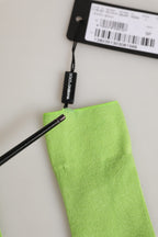 Dolce & Gabbana Men Green Viscose Over The Calf Accessory Socks