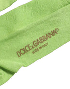Dolce & Gabbana Men Green Viscose Over The Calf Accessory Socks