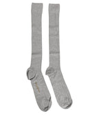 Dolce & Gabbana Men Gray Viscose Over The Calf Accessory Socks
