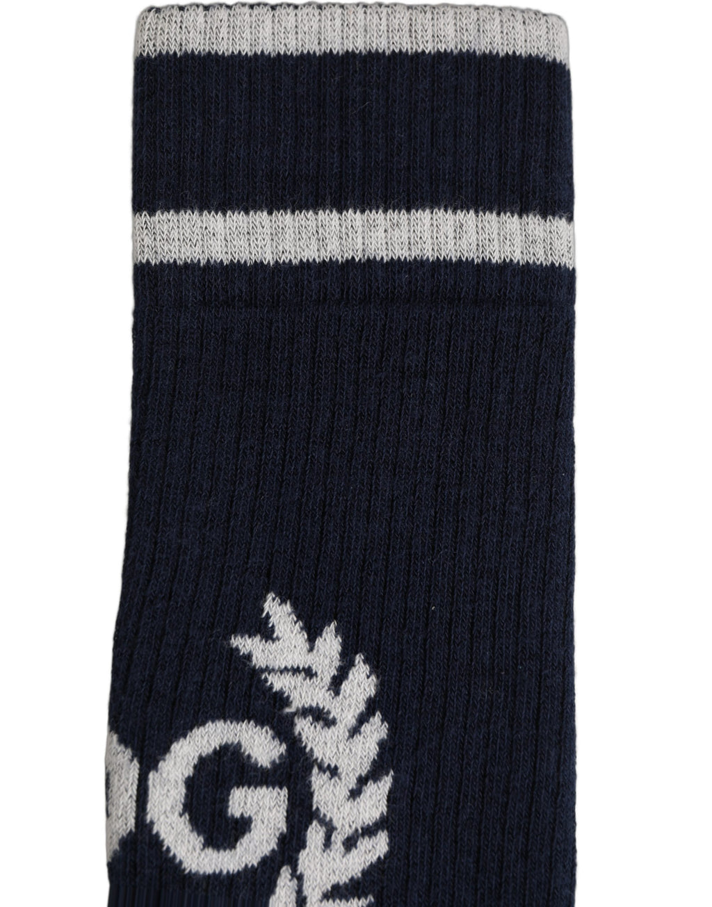 Dolce & Gabbana Men Navy Blue DG Logo Mid Calf Accessory Socks