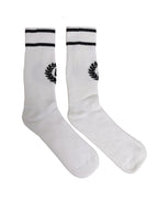Dolce & Gabbana White Cotton DG Logo Mid Calf Accessory Socks