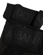 Dolce & Gabbana Black Nylon Logo Calf Long Women Accessory Socks