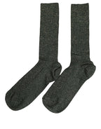 Dolce & Gabbana Dark Green Viscose Logo Mid Calf Accessory Socks