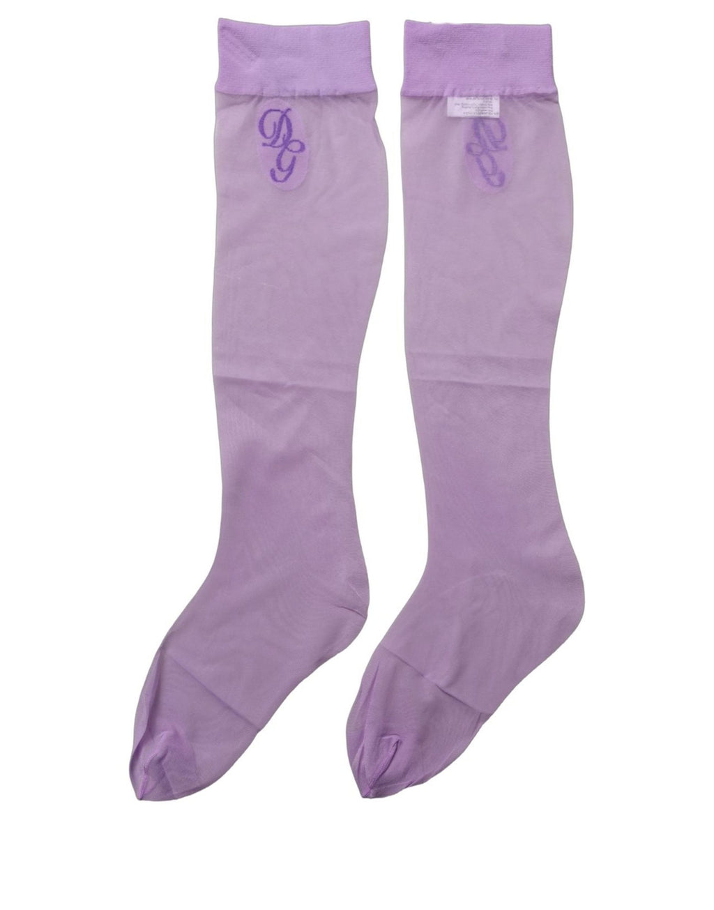 Dolce & Gabbana Purple Knee High Sheer Nylon Accessory Socks