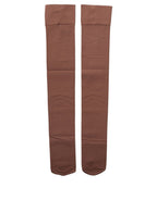 Dolce & Gabbana Brown Nylon Stretch Over The Calf Stockings Socks
