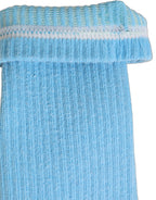 Dolce & Gabbana Light Blue Cotton Ribbed Mid Calf Accessory Socks