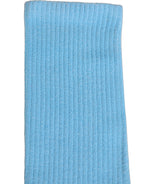 Dolce & Gabbana Light Blue Cotton Ribbed Mid Calf Accessory Socks