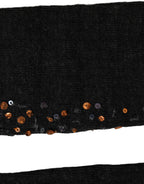 Dolce & Gabbana Dark Gray Sequined Wool Knee High Accessory Socks