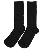 Dolce & Gabbana Black Wool DG Logo Mid Calf Accessory Socks