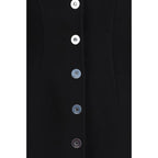 Max Mara Black Wool Oves Aries Coat