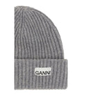 Ganni Gray Wool Oves Aries Beanie