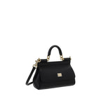 Dolce & Gabbana Black Calf Leather Bos Taurus Handbag