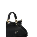 Dolce & Gabbana Black Calf Leather Bos Taurus Handbag