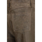 Golden Goose Brown Leather Pants