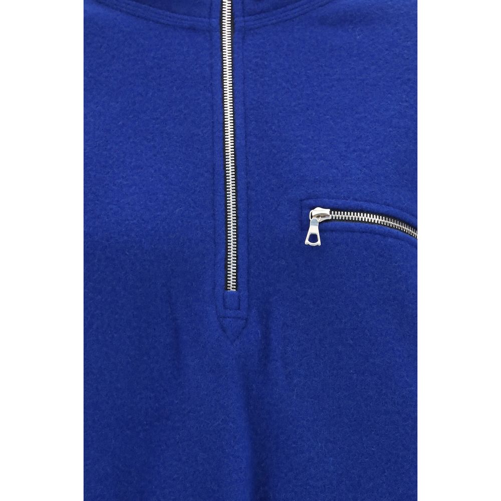 RIER Blue Wool Oves Aries Full-Length Jacket