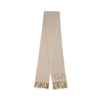 Ganni Beige Wool Oves Aries Scarf