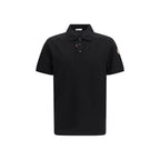 Moncler Black Cotton Polo Shirt