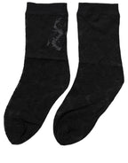Dolce & Gabbana Black Floral Nylon Stretch Mid Calf Socks