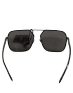 Dolce & Gabbana Black DG2193J Rectangular Metal Frame Eyewear Sunglasses