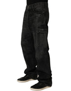 Dolce & Gabbana Dark Gray Cotton Baggy Cargo Men Denim Jeans