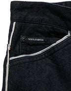 Dolce & Gabbana Black Cotton Stretch Straight Men Denim Jeans