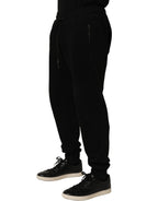 Dolce & Gabbana Black Cotton Logo Jogger Men Sweatpants Pants