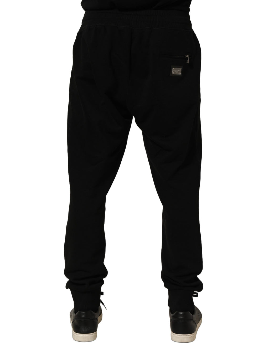 Dolce & Gabbana Black Cotton Logo Jogger Men Sweatpants Pants