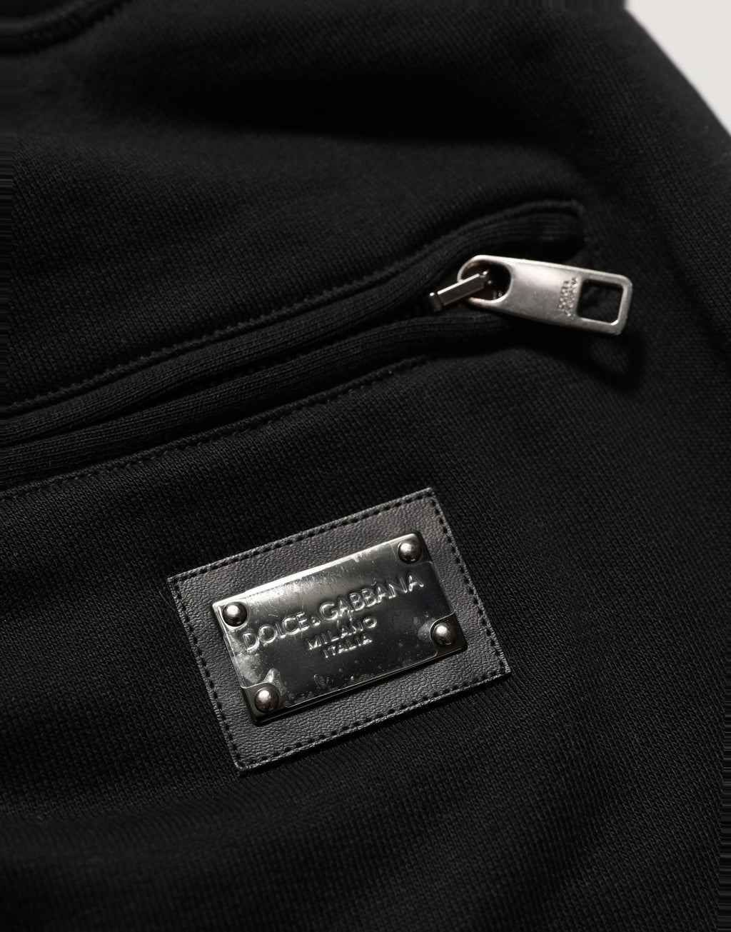 Dolce & Gabbana Black Cotton Logo Jogger Men Sweatpants Pants