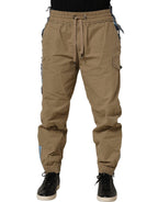 Dolce & Gabbana Beige Cotton Cargo Drawstring Trouser Pants