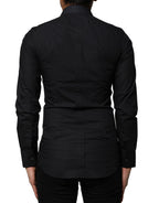 Dolce & Gabbana Black GOLD Long Sleeves Formal Dress Shirt