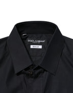 Dolce & Gabbana Black GOLD Long Sleeves Formal Dress Shirt