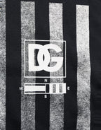 Dolce & Gabbana Blue Striped Print Cotton Crew Neck  T-shirt