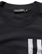 Dolce & Gabbana Blue Striped Print Cotton Crew Neck T-shirt