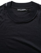 Dolce & Gabbana Blue Cotton Crew Neck Short Sleeve T-shirt