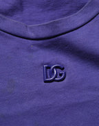 Dolce & Gabbana Violet Cotton Crew Neck Short Sleeve T-shirt