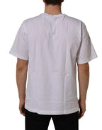 Dolce & Gabbana White DG 58.62 Cotton Crew Neck Men T-shirt