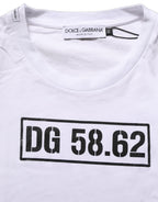 Dolce & Gabbana White DG 58.62 Cotton Crew Neck Men T-shirt