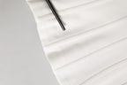 Dolce & Gabbana White Cotton Blend Corset Style Blouse Top