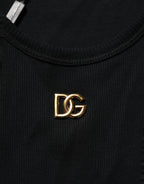Dolce & Gabbana Beige Tropical Print Cotton Crew Neck T-shirt