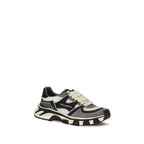 Dolce & Gabbana Gray Calf Leather Bos Taurus Chunky Sneakers
