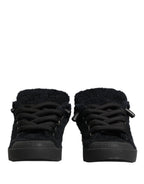 Dolce & Gabbana Black Portofino Lace-Up Sneakers Shoes