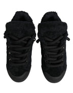 Dolce & Gabbana Black Portofino Lace-Up Sneakers Shoes