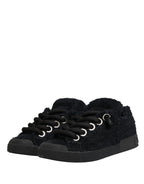 Dolce & Gabbana Black Portofino Lace-Up Sneakers Shoes
