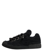 Dolce & Gabbana Black Portofino Lace-Up Sneakers Shoes