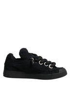 Dolce & Gabbana Black Portofino Lace-Up Sneakers Shoes